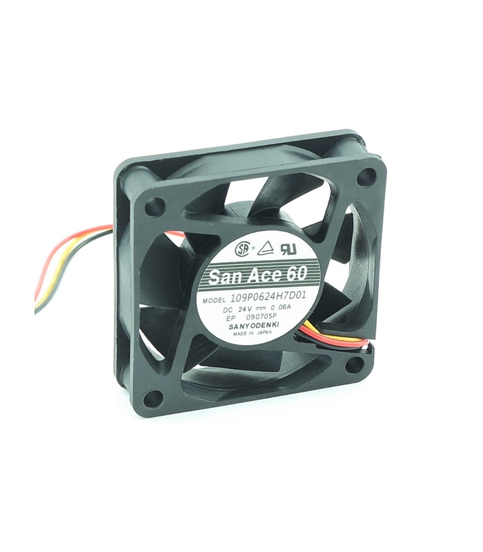 109P0624H7D01, 60x60x15mm 24VDC 0.06A 3 Kablolu Fan