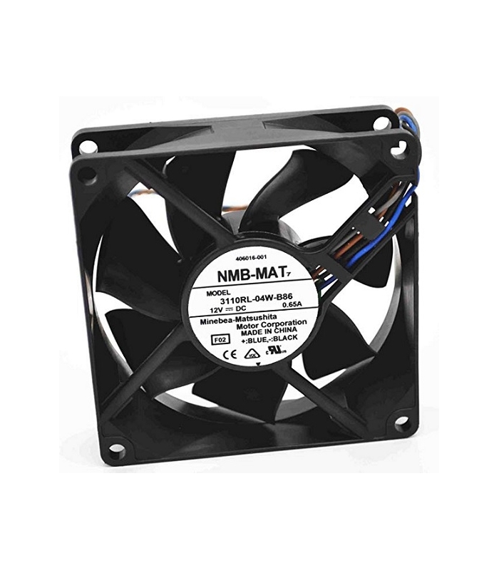 3110RL-04W-B86, 80X80X25mm 12VDC 0.65A 4 Kablolu Fan