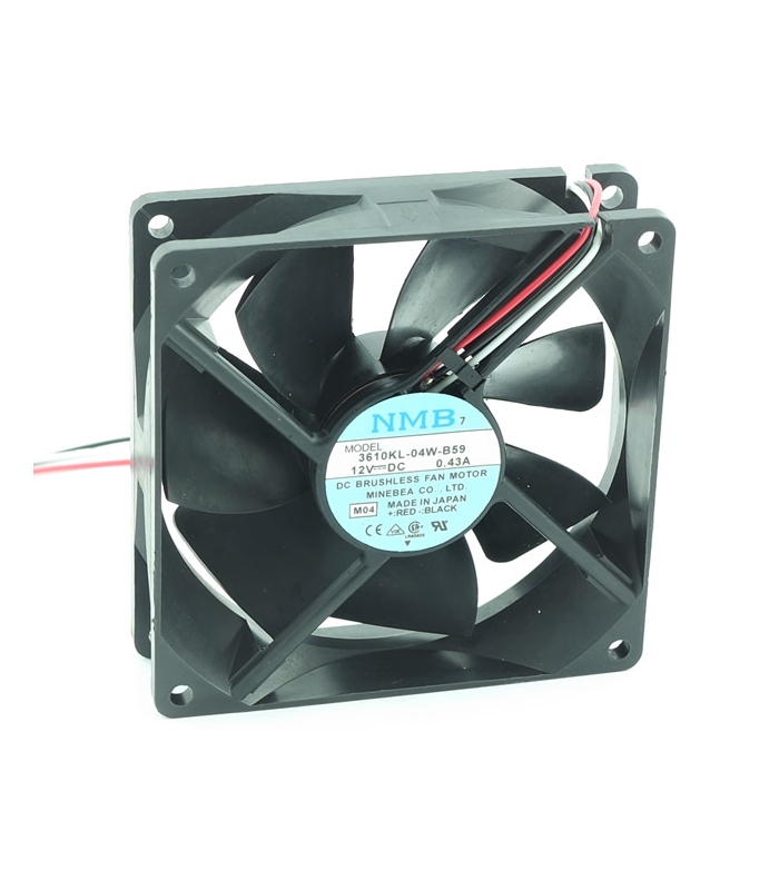 3610KL-04W-B59, 92x92x25mm 12VDC 0.12A 3 Kablolu Fan