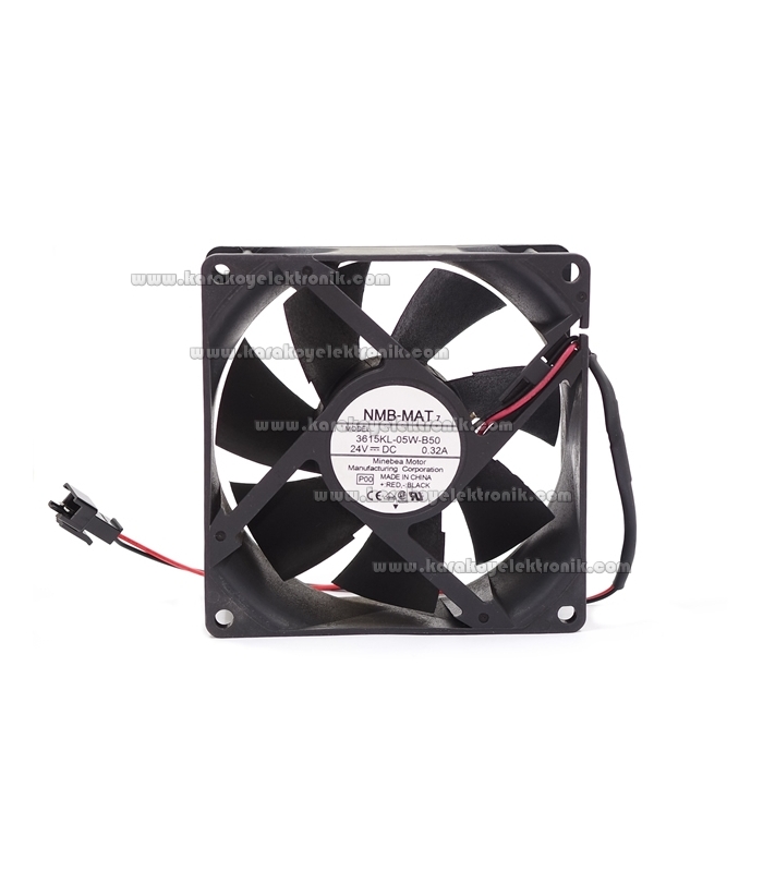 3615KL-05W-B50, 24VDC 0.32A 2 Kablolu Fan