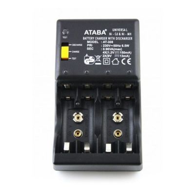 ATABA AT308 Normal / İnce Kalem Pil ve 9V Pil Şarj Aleti