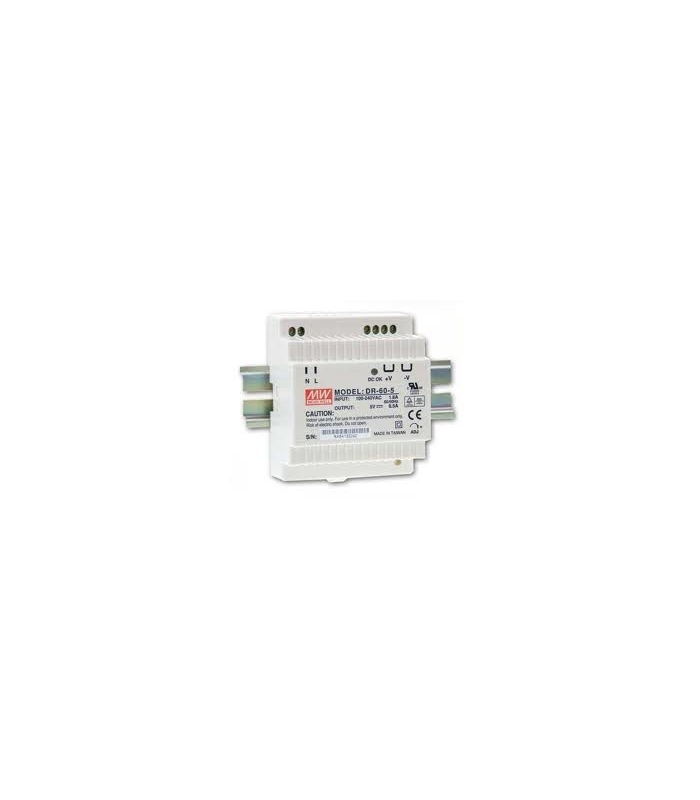 DR-60-24, 24VDC 2.5A Ray Montaj SMPS, MeanWell