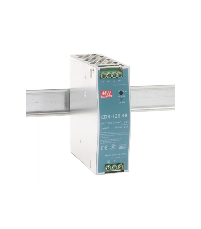 EDR-120-48, 48VDC 2.5A Ray Montaj SMPS, MeanWell