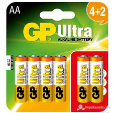 GP Ultra Alkalin 1.5V AA Kalem Pil - (4+2) 6'lı Ekonomik Paket