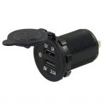 IC-266C Pano Tipi USB 8-32V Giriş 5V 1A ve 5V 2,1A Çıkış Kulaksız Ø30mm