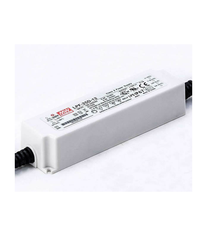LPF-25D-36, 36VDC 0.7A Voltaj Ayarlı + Dimli LED Sürücü