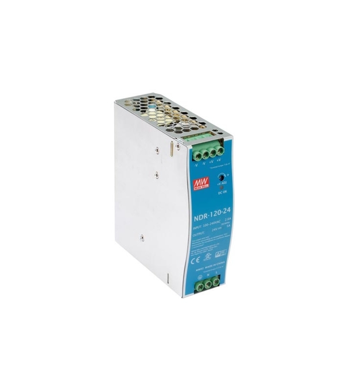 NDR-120-24, 24VDC 5.0A Ray Montaj SMPS, MeanWell