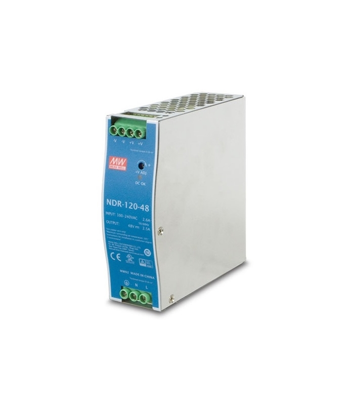 NDR-120-48, 48VDC 2.5A Ray Montaj SMPS, MeanWell