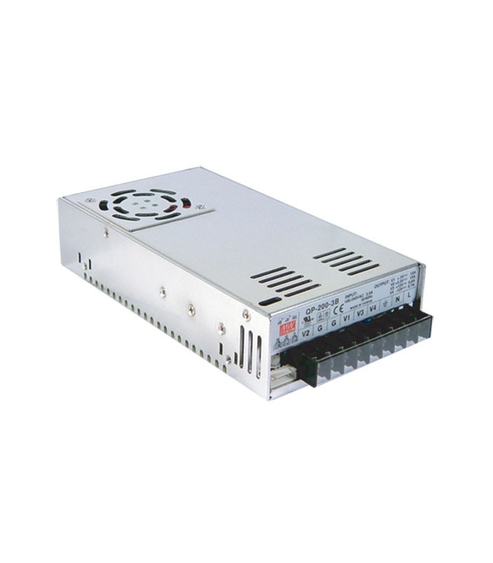 QP-200D, 5V/±12V/24V Çıkış 200W SMPS, MeanWell