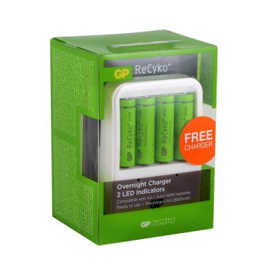 Recyko AA - AAA Pil Şarj Cihazı - 4x2600 mAh Pil - GP