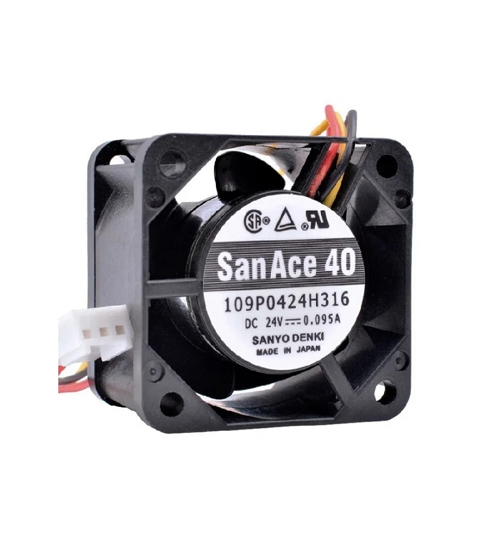 SanAce 109P0424H316, 40X40X28mm 24VDC 0.095A 3 Kablolu Fan